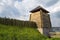 Wooden fence and tower