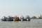 Wooden Ferry Boats Docked in Mumbai, India