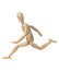 Wooden figure mannequin running
