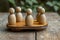 Wooden figures in a meeting or discussion, concept photo