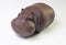 wooden figurine of a hippopotamus