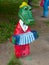 Wooden figurine Russian cartoon hero Crocodile Gena