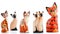 Wooden figurines, decorative figurines, cats,