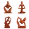 Wooden figurines, decorative figurines, human figurine,