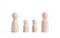 Wooden figurines family. Wooden figurines concept. warm family concept