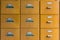 Wooden File Cabinet Straight On Geometric Pattern Squares Empty