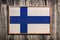 Wooden Finland flag