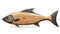Wooden Fish Sculpture: Photorealistic Renderings Of A Carved Wood Fish