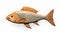 Wooden Fish Sculpture: Precisionist Style With Naturalistic Renderings