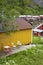 Wooden fishermans huts used as tourist accomodations in Nusfjord, Lofoten islands, Norway