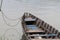 Wooden fishing boat ancient in river