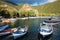 Wooden Fishing Boats in Greek Village Harbour