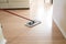 Wooden floor cleaning background