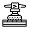 Wooden floor polishing line icon vector illustration