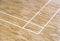 Wooden floor volleyball, basketball, badminton court with light
