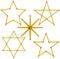Wooden Folding Ruler Star Shaped - Five items