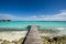 Wooden footbridge on beach