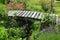 Wooden footbridge garden landscaping