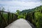 Wooden footbridge in a nature conservancy area