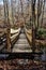 Wooden Footbridge on a Trail in the Pocono Mountains