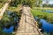 Wooden footbridge / walkway / pathway