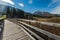 Wooden footbridge at Zelenci Nature reserve,SLovenia