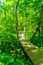 A wooden footpath in in Lake Biograd