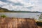 A wooden footpath at the shores of Lake Mutanda in Uganda