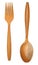 Wooden fork spoon