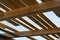 Wooden frame - the beginning of construction of the roof of the