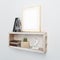 Wooden frame hang on industrial style shelve