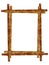 Wooden frame of old bamboo sticks.