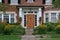 Wooden front door of home