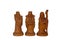 Wooden Fu Lu Shou statues