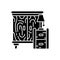 Wooden furniture black glyph icon