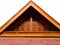 Wooden gable roof isolated