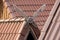 Wooden gable roof in north thai style