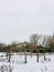 Wooden garden structure gazebo in a rose garden during