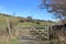 Wooden gate on footpath entrance to field Cumbria