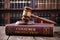 Wooden gavel and CONSUMER PROTECTION book on scholarly backdrop imply legal authority.