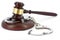 Wooden Gavel and handcuffs