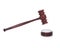 Wooden gavel or mallet as used by a judge in a courtroom