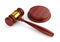 Wooden gavel with stand