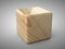 Wooden glossy shiny cube