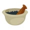 wooden grinder and bowl