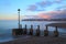 Wooden groyne on the beach