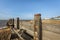 Wooden groyne, water breaker on Whitstable Beach, Kent, UK