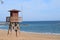 Wooden guardhouse of the beach.