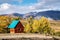 Wooden guardhouse. Chui steppe, Kyzyl-Chin valley