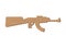 Wooden gun kids. Board weapons. Childrens military toy